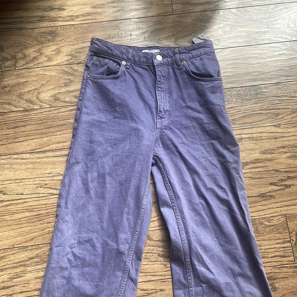 PURPLE ZARA WIDE JEANS - Picture 2 of 2